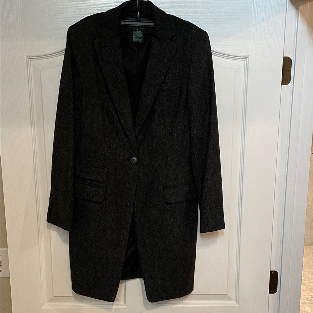 Classic Black Women’s wool long jacket